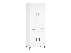 Aparador alto madera contrachapada blanco 69,5x34x180 cm ES77891