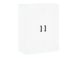 Aparador alto madera contrachapada blanco 69,5x34x180 cm ES77891