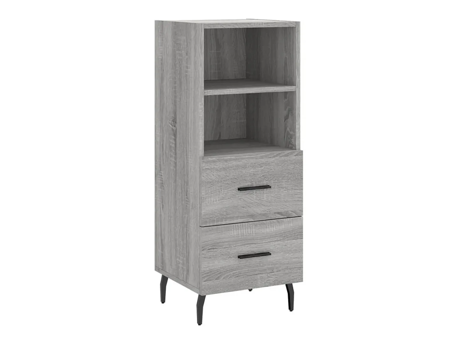 Aparador alto madera contrachapada gris Sonoma 34,5x34x180 cm ES38078
