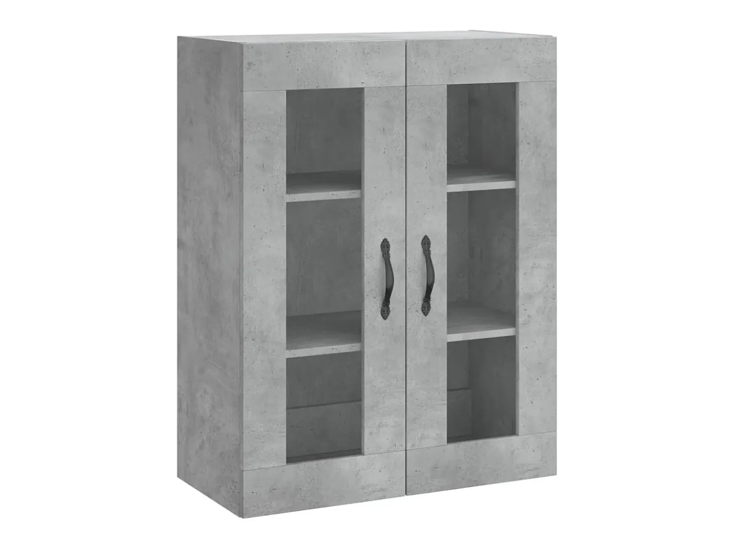 Aparador alto madera contrachapada gris hormigón 69,5x34x180 cm ES54109