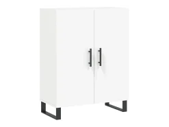 Aparador alto madera contrachapada blanco 69,5x34x180 cm
