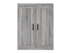 Aparador alto madera contrachapada gris sonoma 69,5x34x180 cm