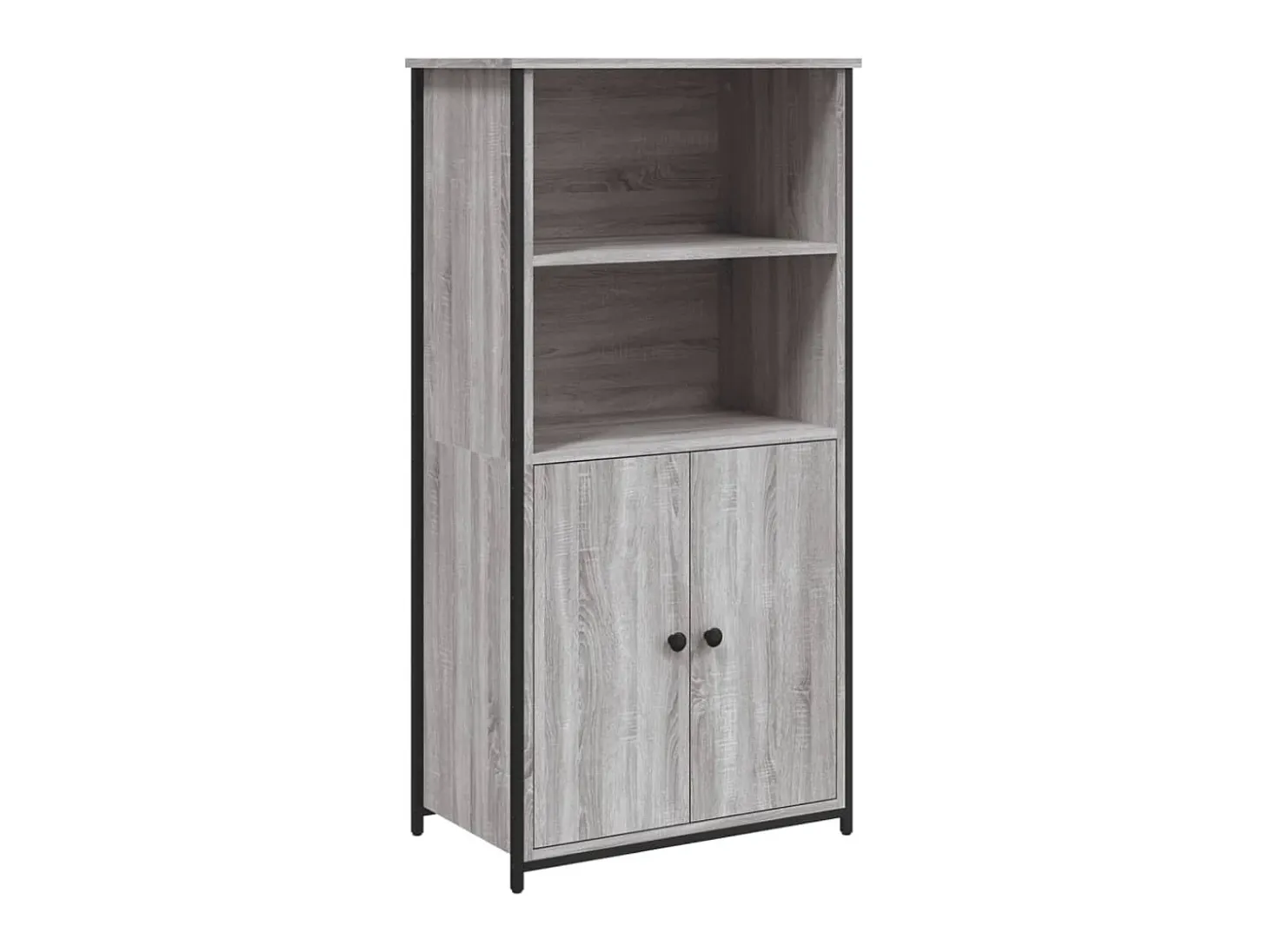 Aparador alto madera contrachapada Sonoma gris 62x36x121,5 cm ES48101