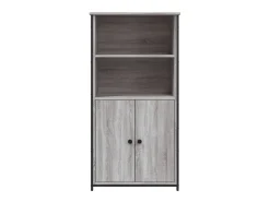 Aparador alto madera contrachapada Sonoma gris 62x36x121,5 cm ES48101