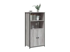 Aparador alto madera contrachapada Sonoma gris 62x36x121,5 cm ES48101