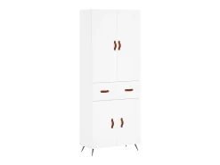 Aparador alto madera contrachapada blanco 69,5x34x180 cm ES79435