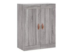 Aparador alto madera contrachapada gris sonoma 69,5x34x180 cm
