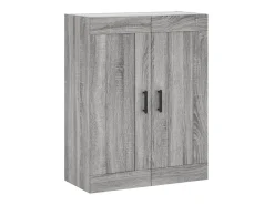 Aparador alto madera contrachapada gris sonoma 69,5x34x180 cm ES89989