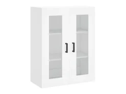 Aparador alto madera contrachapada blanco 69,5x34x180 cm ES42238