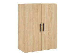 Aparador alto madera contrachapada color roble 69,5x34x180 cm