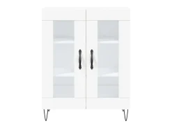 Aparador alto madera contrachapada blanco 69,5x34x180 cm