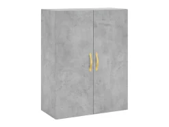 Aparador alto madera contrachapada gris hormigón 69,5x34x180 cm ES54906