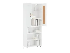 Aparador alto madera contrachapada blanco 69,5x34x180 cm ES71204