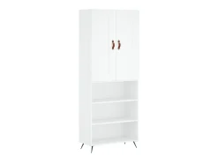 Aparador alto madera contrachapada blanco 69,5x34x180 cm ES71204