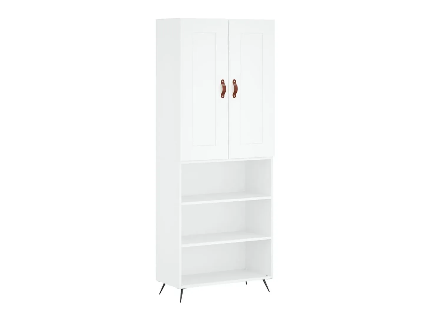Aparador alto madera contrachapada blanco 69,5x34x180 cm ES71204