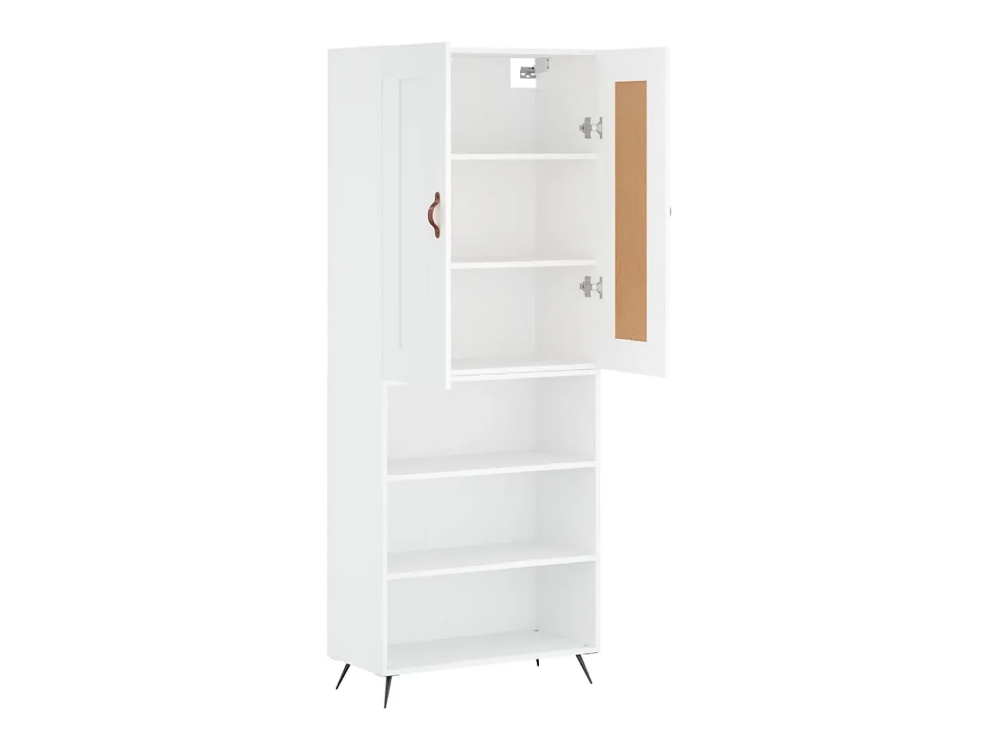 Aparador alto madera contrachapada blanco 69,5x34x180 cm ES71204