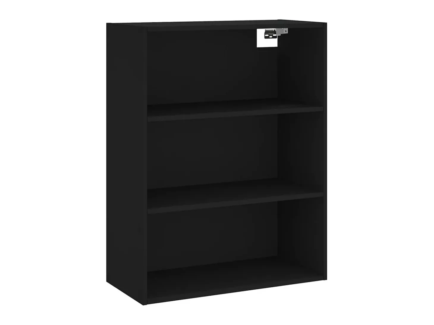 Aparador alto madera contrachapada negro 69,5x34x180 cm ES537977