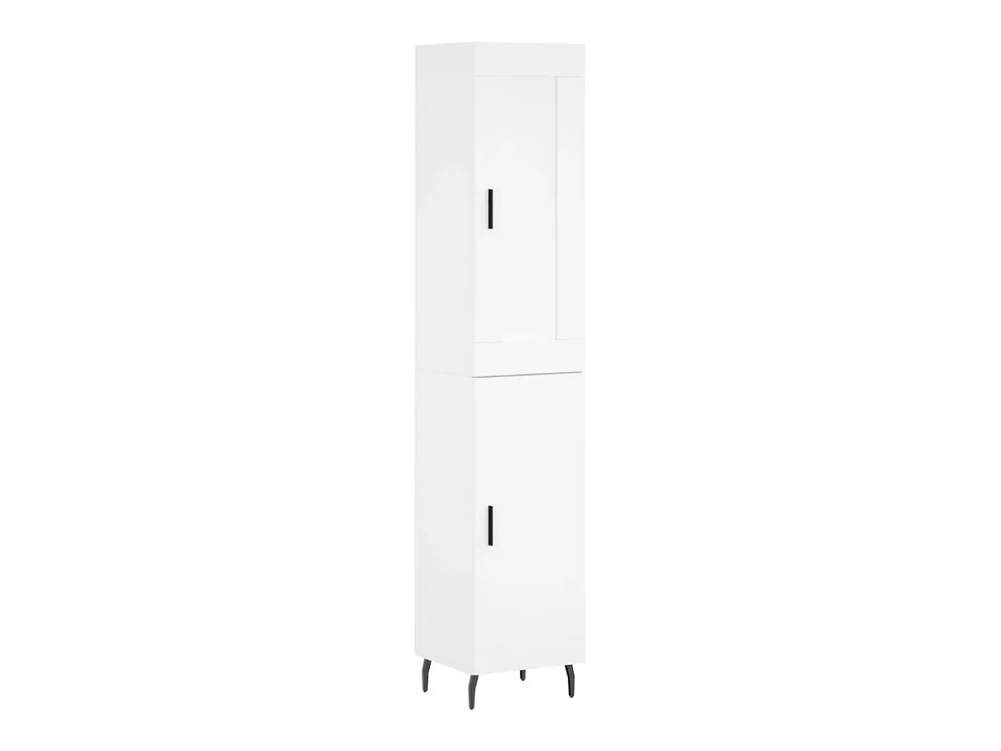 Aparador alto madera contrachapada blanco 34,5x34x180 cm ES99915