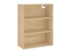 Aparador alto madera contrachapada color roble 69,5x34x180 cm ES96758