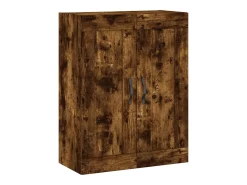 Aparador alto madera contrachapada roble ahumado 69,5x34x180 cm