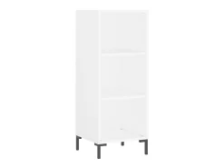 Aparador alto madera contrachapada blanco 34,5x34x180 cm ES66048