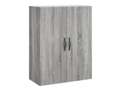 Aparador alto madera contrachapada gris sonoma 69,5x34x180 cm ES53041