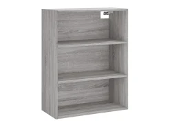 Aparador alto madera contrachapada gris sonoma 69,5x34x180 cm ES79049