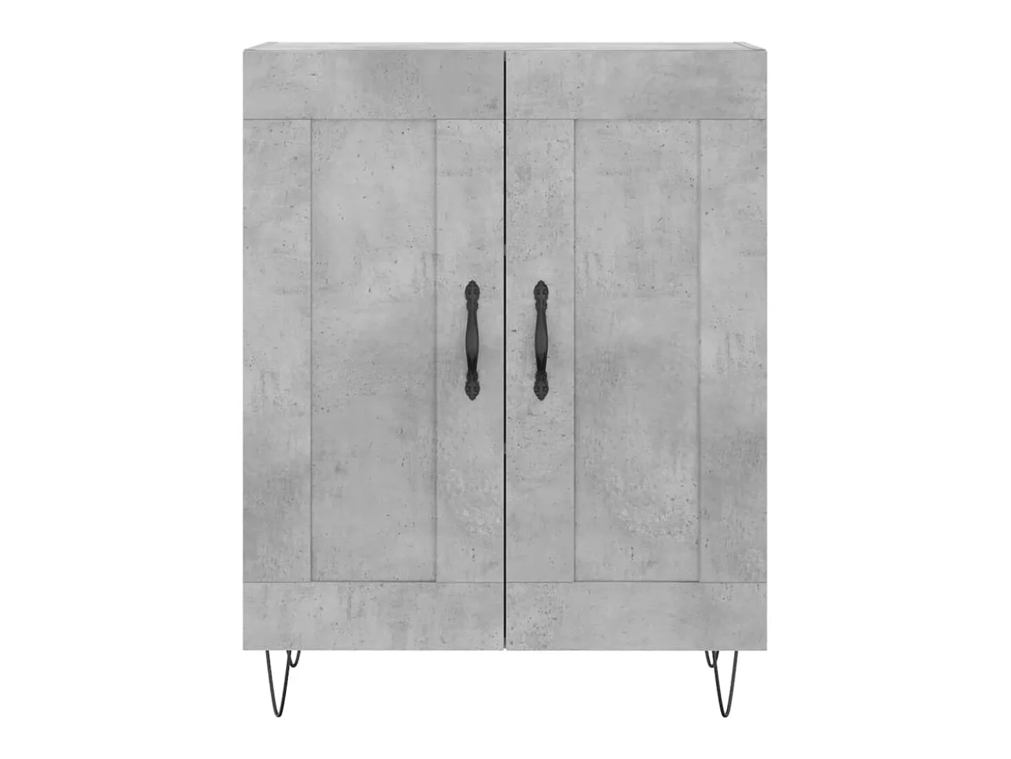 Aparador alto madera contrachapada gris hormigón 69,5x34x180 cm