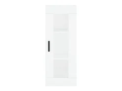 Aparador alto madera contrachapada blanco 34,5x34x180 cm