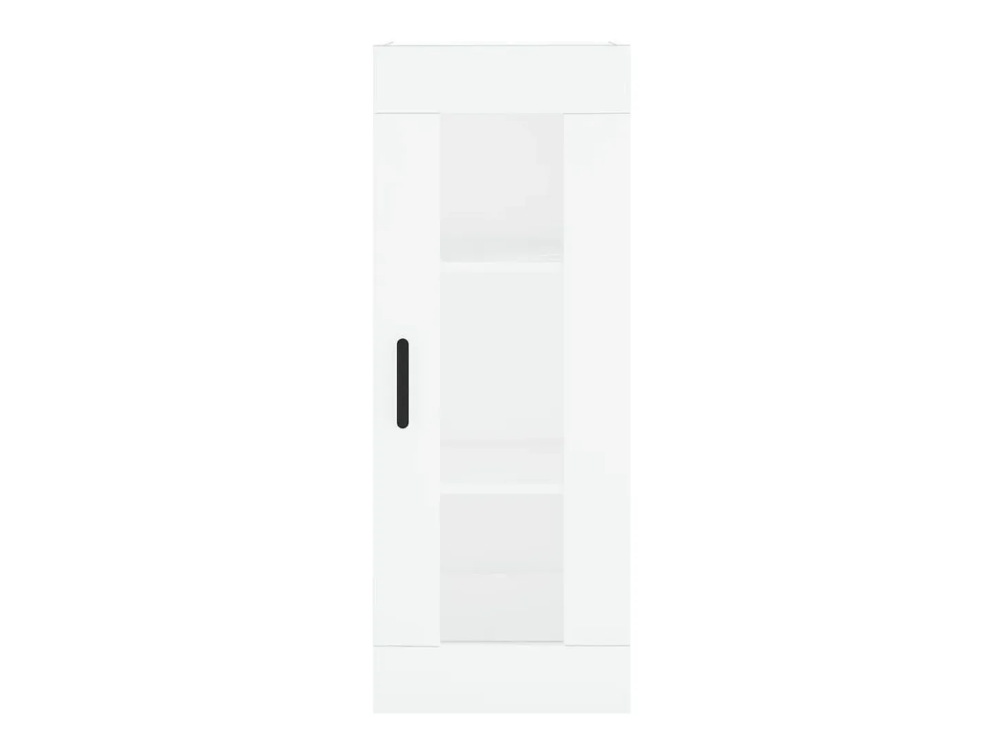 Aparador alto madera contrachapada blanco 34,5x34x180 cm