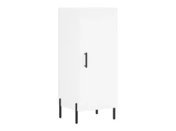Aparador alto madera contrachapada blanco 34,5x34x180 cm