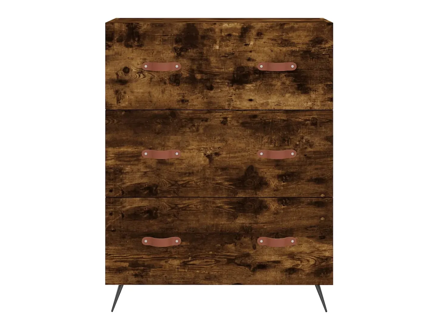 Aparador alto madera contrachapada roble ahumado 69,5x34x180 cm