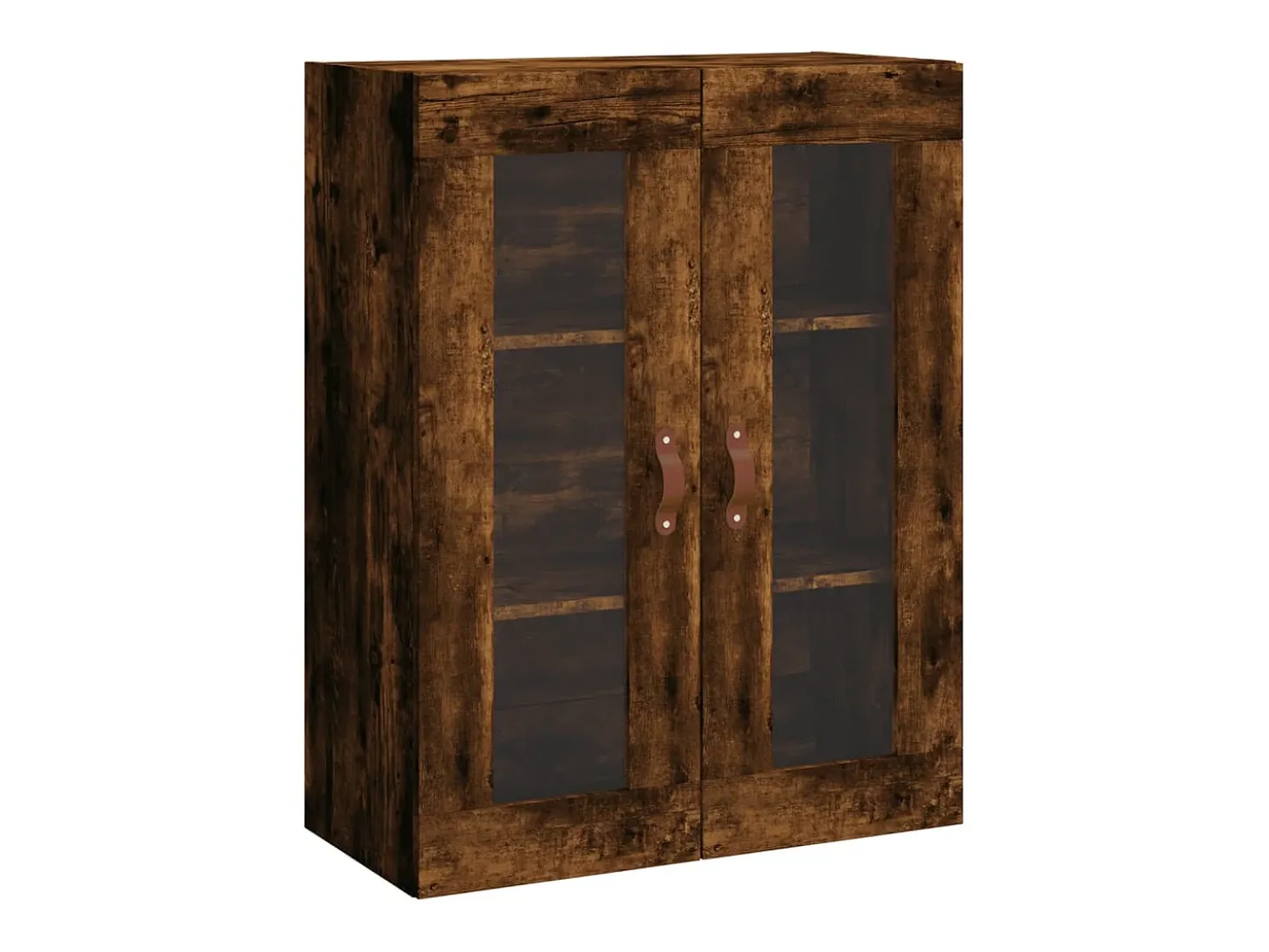 Aparador alto madera contrachapada roble ahumado 69,5x34x180 cm