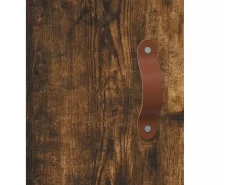 Aparador alto madera contrachapada roble ahumado 69,5x34x180 cm