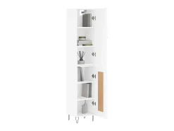 Aparador alto madera contrachapada blanco 34,5x34x180 cm ES62127