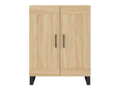 Aparador alto madera contrachapada color roble 69,5x34x180 cm