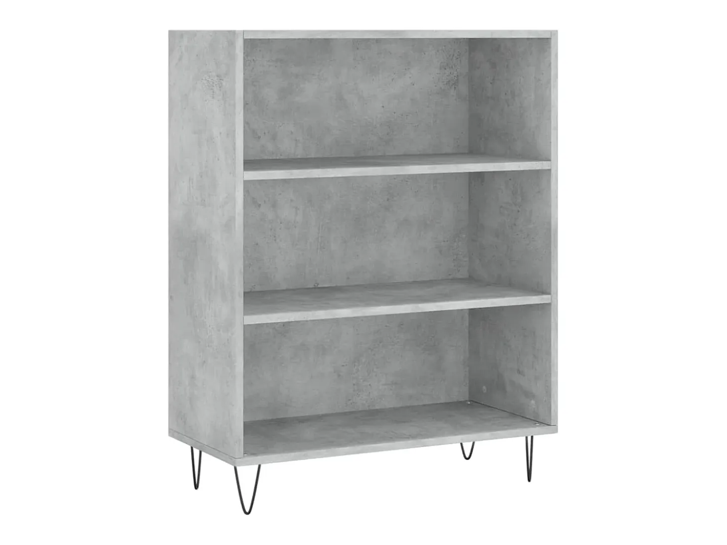 Aparador alto madera contrachapada gris hormigón 69,5x34x180 cm