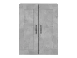 Aparador alto madera contrachapada gris hormigón 69,5x34x180 cm