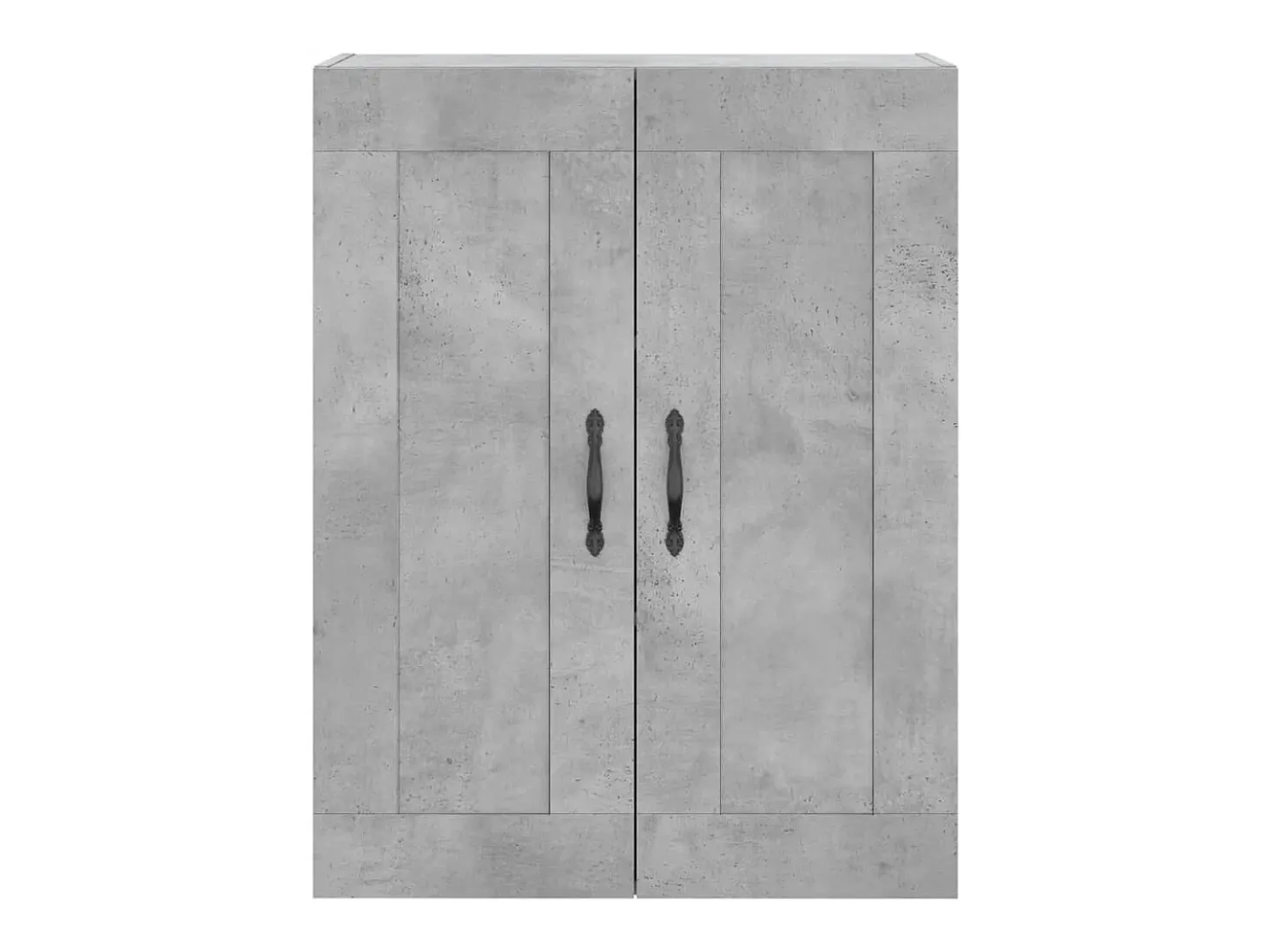 Aparador alto madera contrachapada gris hormigón 69,5x34x180 cm