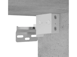 Aparador alto madera contrachapada gris hormigón 69,5x34x180 cm