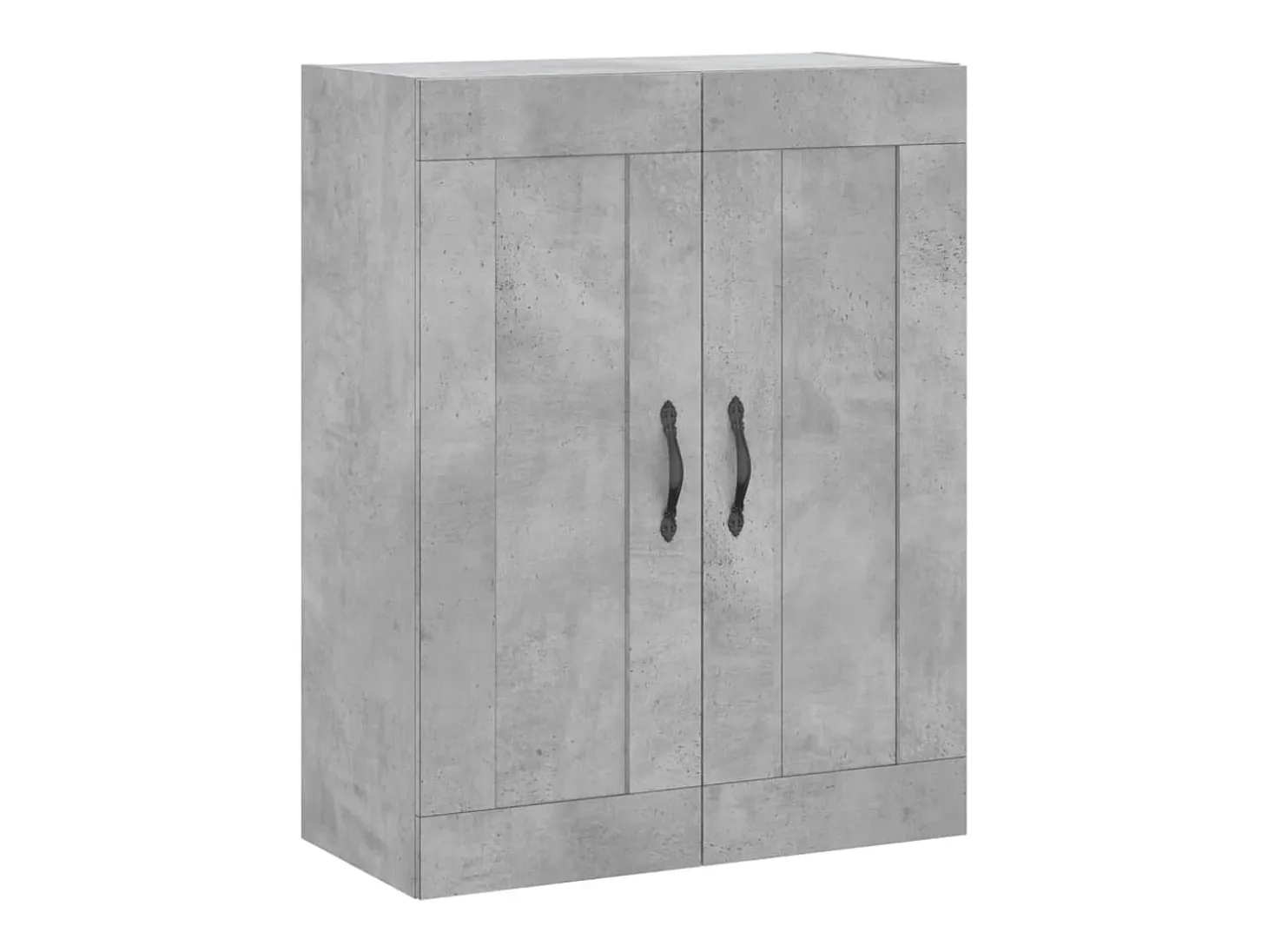 Aparador alto madera contrachapada gris hormigón 69,5x34x180 cm