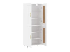 Aparador alto madera contrachapada blanco 69,5x34x180 cm ES47137