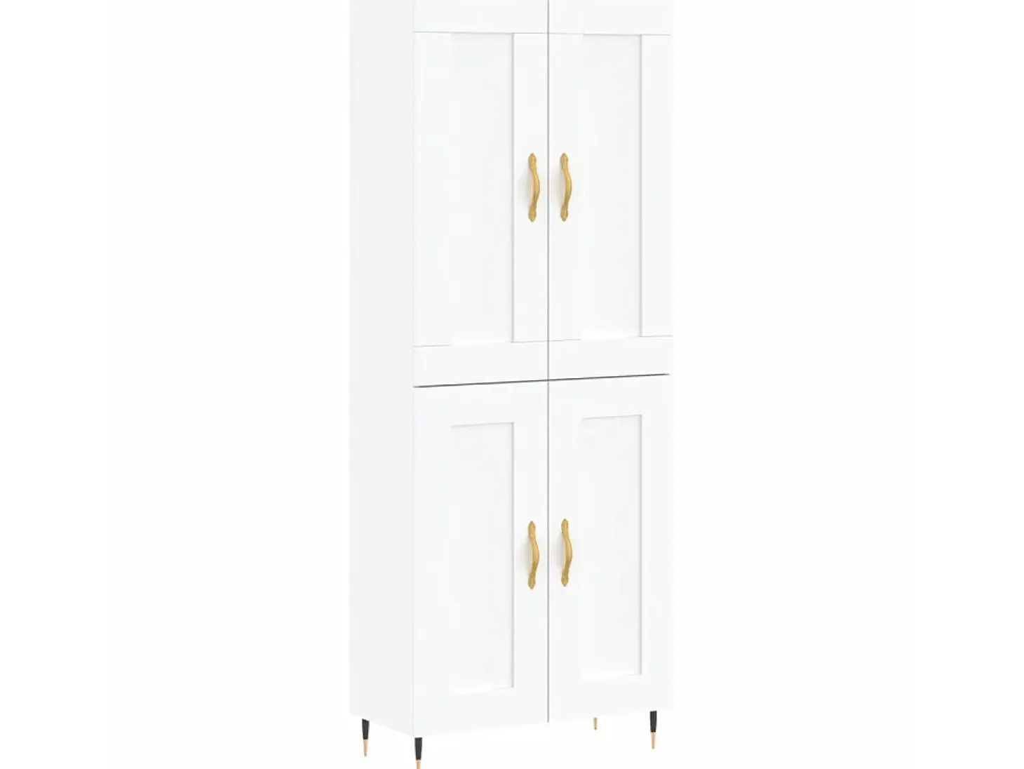 Aparador alto madera contrachapada blanco 69,5x34x180 cm ES47137