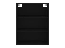 Aparador alto madera contrachapada negro 69,5x34x180 cm