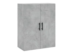 Aparador alto madera contrachapada gris hormigón 69,5x34x180 cm ES77417