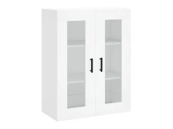 Aparador alto madera contrachapada blanco 69,5x34x180 cm ES85455