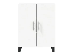 Aparador alto madera contrachapada blanco 69,5x34x180 cm