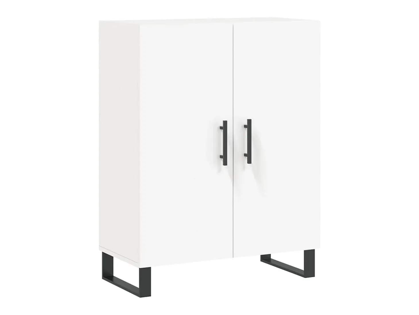 Aparador alto madera contrachapada blanco 69,5x34x180 cm