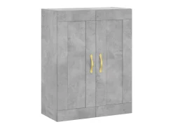 Aparador alto madera contrachapada gris hormigón 69,5x34x180 cm ES45294