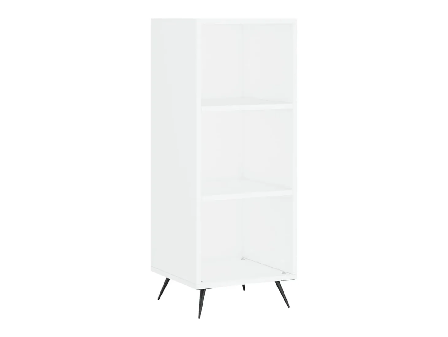 Aparador alto madera contrachapada blanco 34,5x34x180 cm
